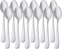 Stainless Steel Coffee Spoon Round Edge Design 12 Pack Silver Naty Shop Kitchen Single Round Edge Design