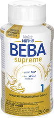 BEBA Nestlé BEBA SUPREME 1 Infant formula: Ready-to-drink bottles with Omega 3, 1 pack (1 x 200 ml)