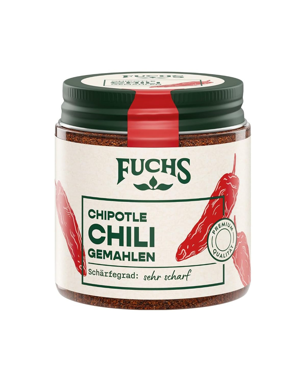 Fuchs Gewürze - Chipotle Chili gemahlen | Rauchiges Chilipulver | Chilli powder in Premium Quality 50 g im wiederverschließbaren Gewürzglas