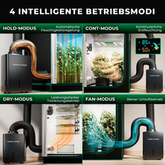 MARS HYDRO Dehumidifier, 12L/day, Automatic Defrost, Timer Function, Room Dehumidifier for Grow Tents, Basements and Plants, 1.2L Water Tank