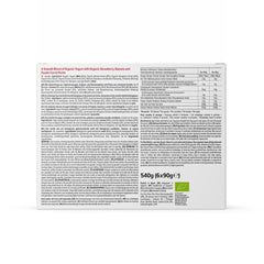 Mama Bear Organic yogurt, strawberry, banana and yogurt preparation, vegetarian, 90 grams (pack of 6) Mother and Child Naty Shop