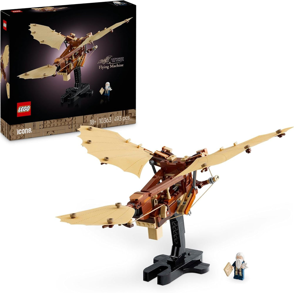 LEGO Icons Leonardo Da Vinci's Flying Machine With Flapping Wings - Includes minifigure and stand - Building set for adults - Home decoration set - Gift idea - 10363 Building sets Besuche den LEGO-Store Default title