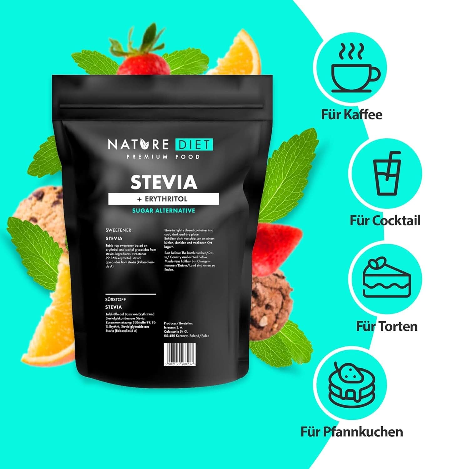 Nature Diet - Îndulcitor Stevia, 1 Kg Indulcitori Naty Shop