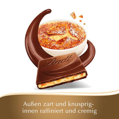 Bar Crème Brûlée Lindt Chocolate Creation | Crème Brûlée filling with crunchy caramel, topped with the finest milk chocolate | Chocolate bar | Chocolate gift, 150g