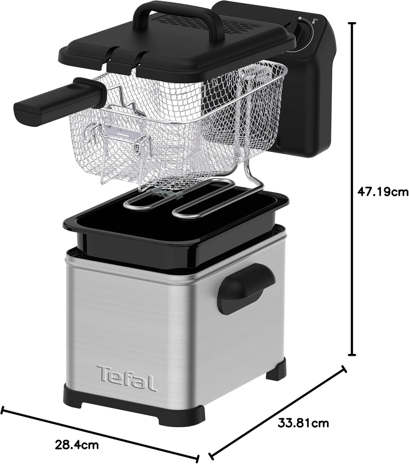 Tefal Family Pro Access 4.0L, 3000 Watt, semiprofesionala, cu ulei, rezervor de ulei detașabil, tehnologie cu zonă de răcire Electrocasnice Naty Shop