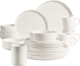 MÄSER 931617 Serie Finaro Geschirr Set Für 4 Personen in Gastronomie-Qualität, Skandinavisches Design, 16-Teiliges Kombiservice, Weiß, Durable Porzellan Seturi vesela masa Naty Shop Weiß