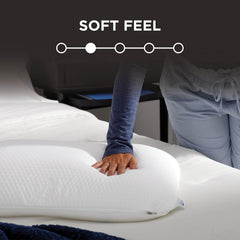 TEMPUR-PEDIC Pernă Symphony Fabricată din spumă cu memorie, Luxuriantă, Moale, Standard, Albă Perne standard Naty Shop