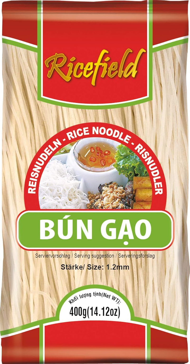 Ricefield Rice Noodles, Vermicelli, 1.2mm, Bun Gao (1 x 400g)