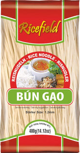 Tăiței de orez Ricefield, vermicelli, 1,2 mm, Bun Gao (1 x 400 g)