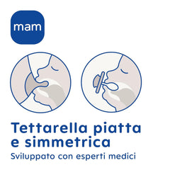 Suzetă MAM Air Night 6-16 luni (pachet de 2) Suzetă MAM 6-16 luni, strălucește în întuneric pentru pielea sensibilă, accesoriu pentru bebeluși pachet de 2 cu tetină din silicon și suport pentru suzetă, neutru/verde