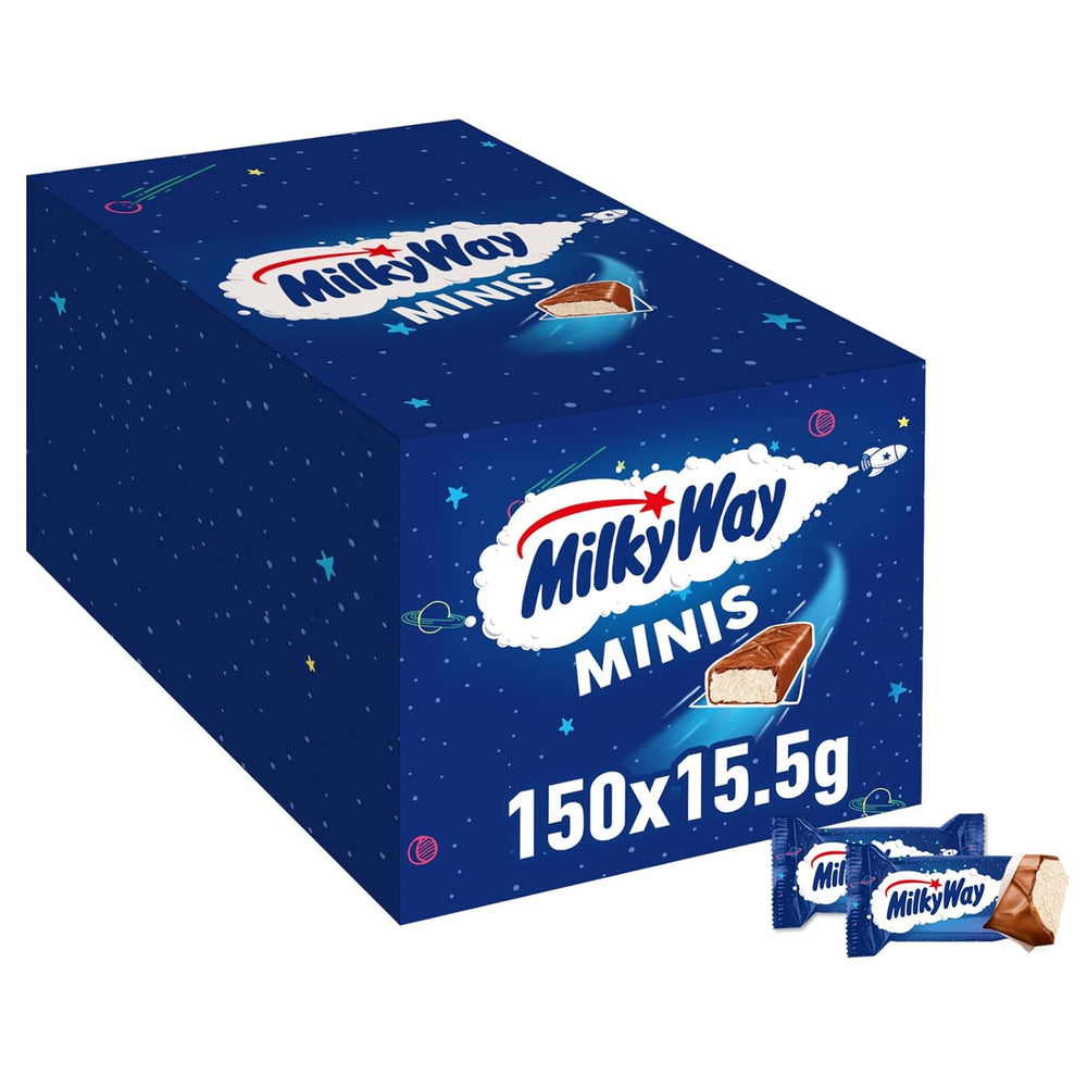 Mini Chocolate Bars, Chocolate Bulk Pack, Light Milk Cream, 150 x 15.5g, 2.3kg