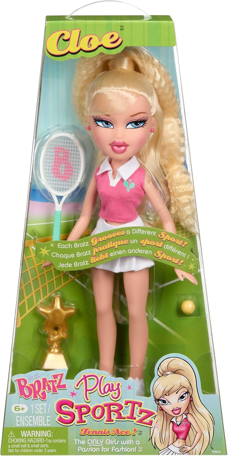 Bratz Play Sportz Cloe (Tennis) – Modepuppe mit Accessoires
