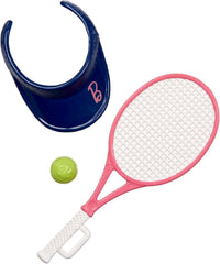 Păpușă Barbie Made to Move - Jucătoare de tenis cu rachetă și minge - Păpușă cu 22 de articulații pentru joacă realistă, fani ai tenisului și copii cu vârsta de 3 ani și peste, HKT73