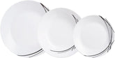 Set de veselă din sticlă opal, extra robust, pentru 6 persoane, fără BPA, 18 piese