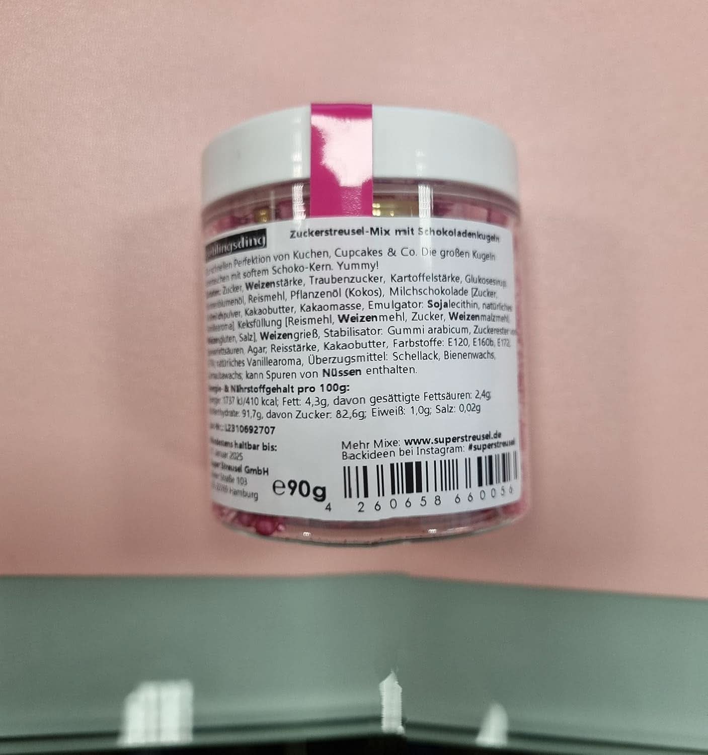 Super Streusel, Sprinkles roz - auriu Sprinkles Naty Shop