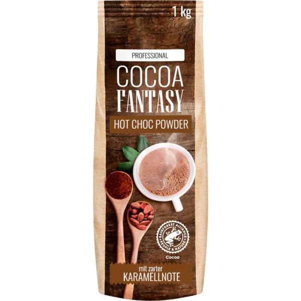 Cocoa Fantasy Hot Choc Powder, 1 kg cocoa powder for hot chocolate, 15% cocoa content