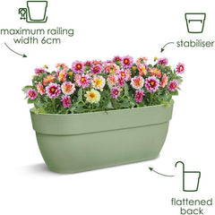 elho Vibia Campana Easy Hanger L 46 - Ghiveci pentru balcon și exterior - Ø 46,0 x Î 26,5 cm - Negru/Antracit