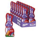 Milka Smiling Bunny Biscoff – delicate Easter bunny with chocolate and pieces of Lotus Biscoff biscuits – 95g
