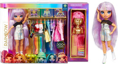 Rainbow High 571049 Fashion Studio - Păpușă exclusivă cu haine, accesorii și 2 peruci strălucitoare - Creează peste 300 de ținute!