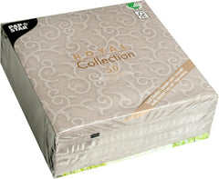 Papstar, 50 șervețele "ROYAL Collection" 1/4-fold 40 Cm X 40 Cm gri "Casali", #84889 (pachet de 2)