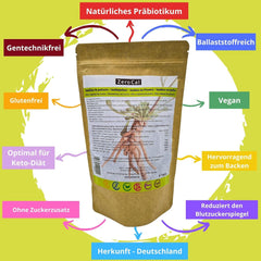 Zerocal - Inulin Powder From Chicory-Wurzel 500 G | Inulin Mit Hohem Ballaststoffgehalt | 100% Vegan Und Glutenfrei | Herkunft Deutschland Sweeteners Naty Shop
