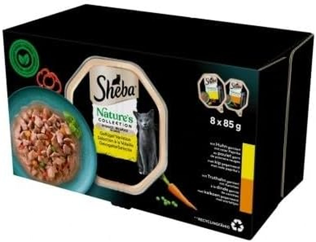 Sheba Nature`S Collection in Sauce - Cea mai fină hrană umedă pentru pisici în bol - Poultry Variation - 32 X 85G