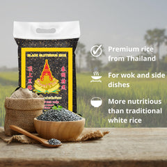 ROYAL THAI RICE - Black sticky rice - 10 x 1 kg - Multipack