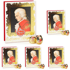 Mozart Baroque - Authentic Mozart Dark Chocolate Marzipan Nougat Balls 12 Pieces 1 x 240g (Pack of 5)