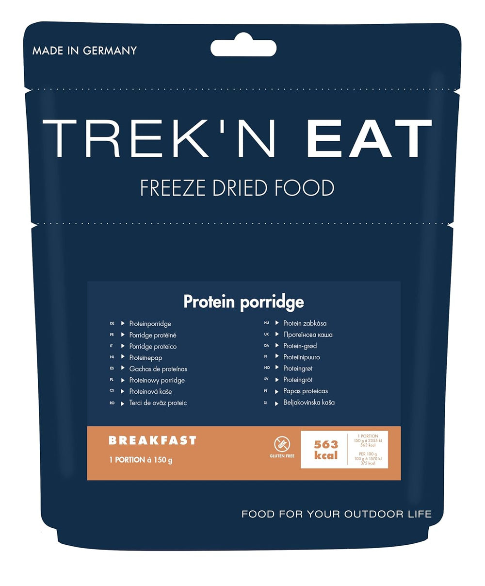 Trek'n Eat Protein Porridge – High Protein Breakfast for the Outdoors | Freeze-dried table for camping, hiking and expeditions | Filling, quick to prepare, ideal for traveling
