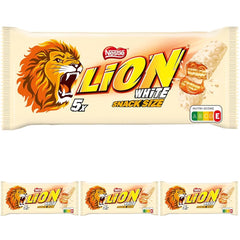 Nestlé LION Multipack, Chocolate Bars with White Glaze, Delicious Caramel Filling and Crispy Wafer, Large Candy Pack, Pack of 4 (5 x 30g each)