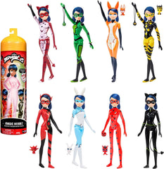 Bandai - Miraculous Ladybug - Doll Marinette Color Change Surprise - Jointed Miraculous Doll, 26 Cm + 3 Surprises - Random Model - P50390 Naty Shop Dolls Surprise Doll Marinette Color Change