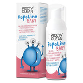 PopoLino Baby soft bottom foam instead of wet baby wipes. Vegan and natural cosmetic cleansing foam! Bottom foam with aloe vera, witch hazel, bergamot and vitamin E. Makes bottoms and the environment happy.