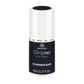 UV nail polish alessandro Striplac Midnight Black – Delicate and long-lasting – Easy removal thanks to peel-off removal technology – Vegan and cruelty-free – 8 ml