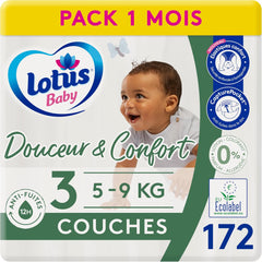 Douceur Naturelle – Size 3 diapers (5-9 kg) 1 month pack – 172 diapers