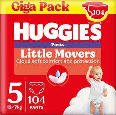 Huggies Little Movers Disney Pants, Size 5, 104 Count (2x52), Monthly Box