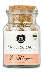 Ankerkraut Bio Bolognese Gewürz, Spaghetti und Pasta kochen, Lasagne selber machen, 90g im Korkenglas