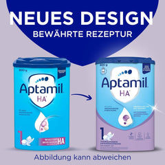 Aptamil HA 1 - Infant formula from birth, with DHA, lactose free, palm oil free, baby food, milk powder, 1 x 800 g