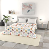 Italian bed linen basic summer quilt, printed microfibre, 250X240Cm, circle Duvets and quilts Naty Shop Circle 250X240Cm