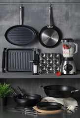 Masterpro Foodies - baking trays for 6 muffins - Even distribution of heat - Made of carbon steel - Anti-seize bottom - Removable and easy to wash Baking trays and molds Naty Shop