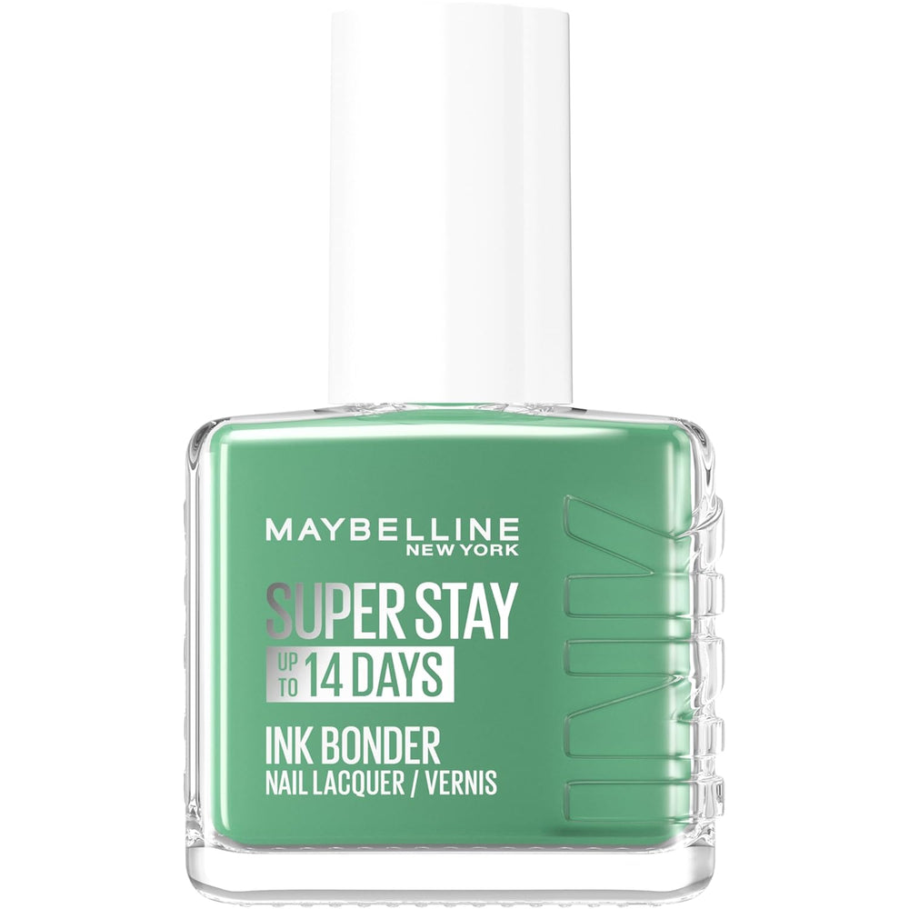 Maybelline New York Super Stay Ink Bonder 959 Sea Glass - Long-lasting nail polish for strong nails and intense color, 12.3 ml