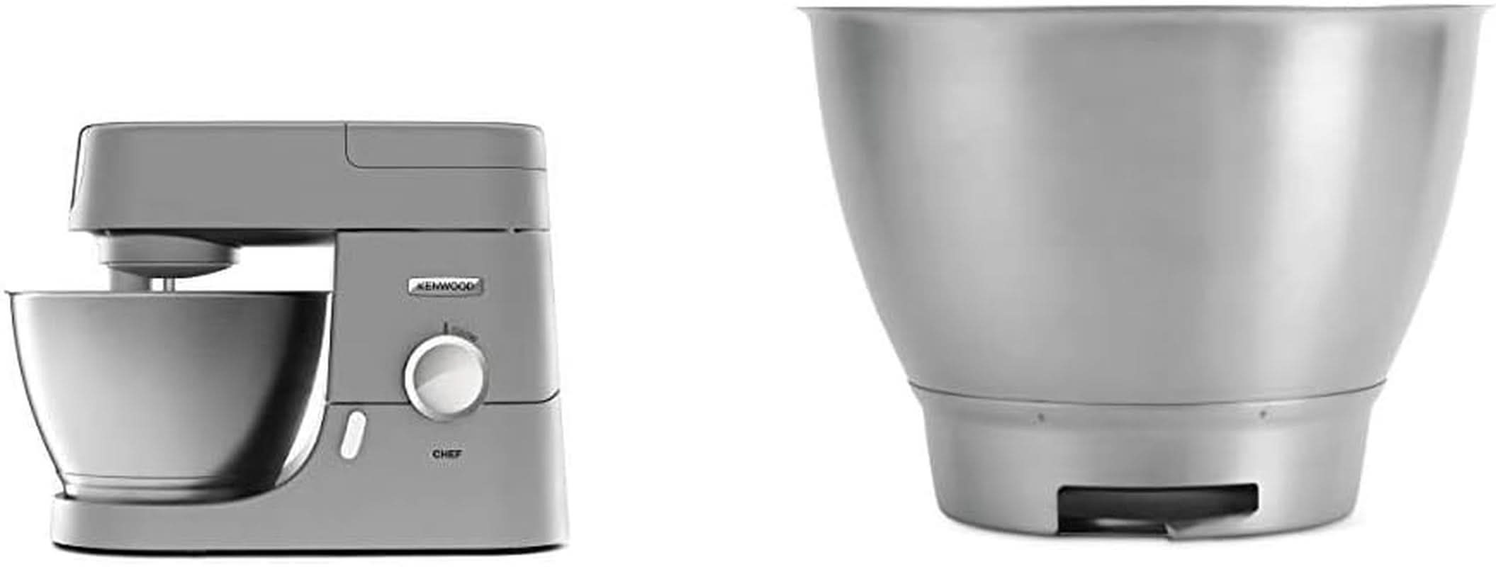 Procesor de alimente Kenwood Chef KVC3110S, bol de amestecare din oțel inoxidabil de 4,6 L Mama si Copilul Naty Shop Pachet cu castron de amestecare Chef 4,6 L, 1.000 W