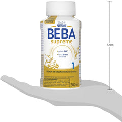 BEBA Nestlé BEBA SUPREME 1 Infant formula: Ready-to-drink bottles with Omega 3, 1 pack (1 x 200 ml)