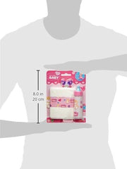Simba 105562487 - Set de alăptare pentru nou-născuți, suzetă, scutec și biberon cu conținut care dispare, pentru păpuși de 38-43 cm