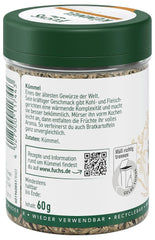 Fuchs Gewürze - Kümmel ganz - kräftiges Gewürz für Kohl- und Fleischgerichte oder zu Bratkartoffeln - natural Ingredient - 60 g in wiederverwendbarer, recyclebarer Dose