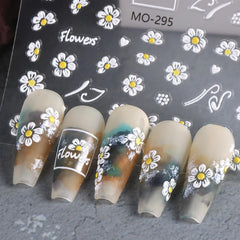 3 StĂŒck Nagelsticker Set-Selbstklebende Nagelfolie Mit Blumen- Und Bienenmotiven-Nail Art Sticker FĂŒr Kreatives Nageldesign-Nageltattoos Und Zubehör