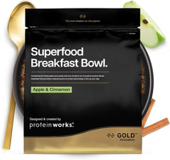 Protein Works | Superfood Breakfast - GOLD Innovation, Award-Winning Cereal, Protein Muesli, Nutrient Rich with Grains, Seeds and Oats, High in Fibre, Apple and Cinnamon, 10 Servings, 600g