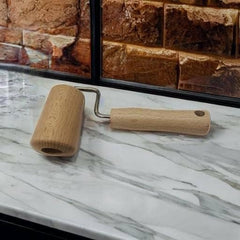 Fackelmann Nudelholz/Teigroller, Holz, 17 x 6.5 x 4 cm, Braun