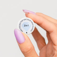 Nail polish Semilac Top Classic BLUE HOLO GLAZED 7 ml