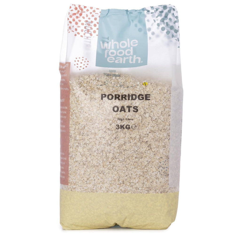 Wholefood Earth - Organic Oat Porridge 3 kg | Non-GMO | Vegan | Rich in fiber