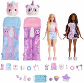 Barbie Cutie Reveal Pyjamaparty Deluxe Set - Über 35 Überraschungen inkl. 2 Puppen, 2 Haustiere, Farbwechsel & Zubehör für endlosen Spielspaß ab 3 Jahren, HRY15